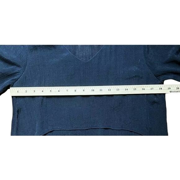 Avenue Mylah Layered Flutter Sleeve V-Neck Black Top 14/16 - Picture 4 of 8